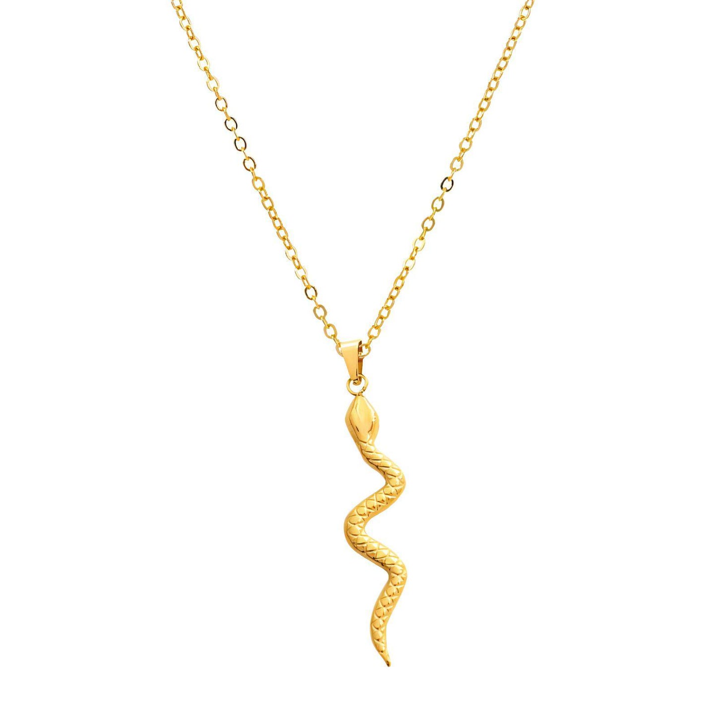 18K gold-plated Stainless-steel Snake necklace