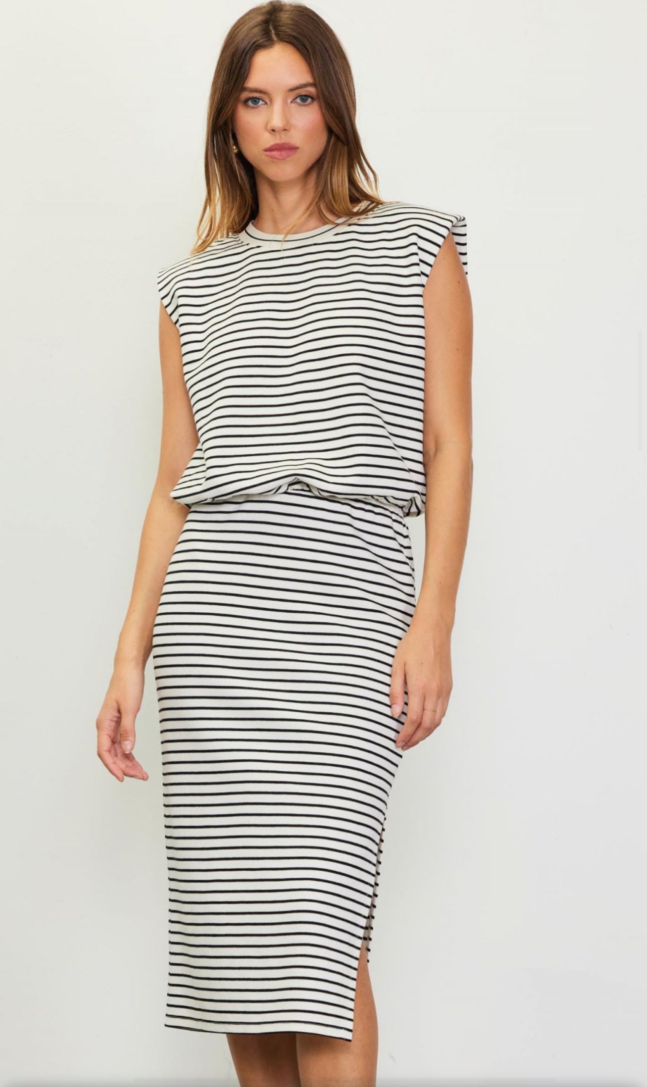 Striped Ivory and Black Set